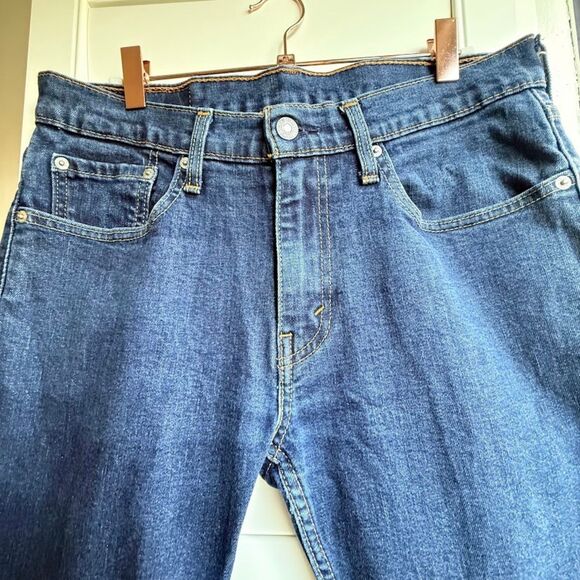 Levi's 512 Slim Tapered Fit Jeans in Dark Indigo size 31 L 30 - Picture 2 of 11